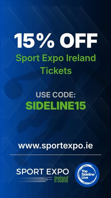Instagram reel: Limited time offer: use the code SIDELINE15 for a discount off your @sportexpoireland tickets