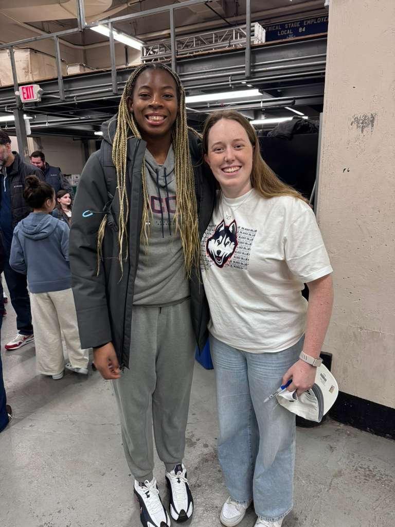 Orla Keeling with Gandy Malou-Mamel at UConn
